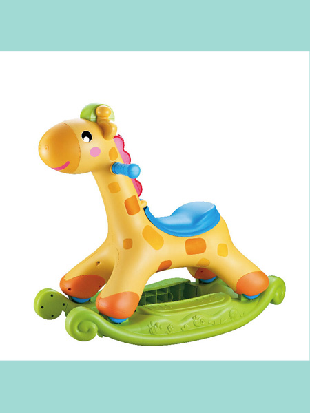五星玩具婴童玩具儿童长颈鹿摇马加滑行车