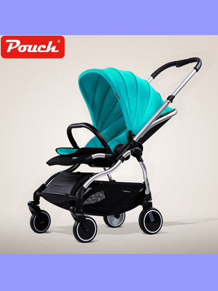 帛琦婴童用品Pouch婴儿推车超轻便可坐可躺便携式四轮避震折叠婴儿车手推车