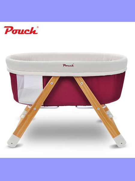 帛琦婴童用品Pouch婴儿床欧式儿童床多功能摇床宝宝床可折叠便携旅行摇篮床