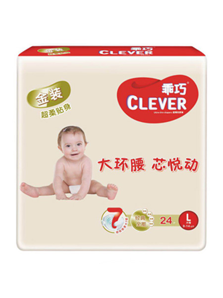 婴童用品金装纸尿裤L码24片（9~14kg）