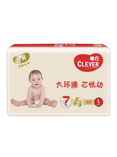 婴童用品金装纸尿裤L码60片（9~14kg)