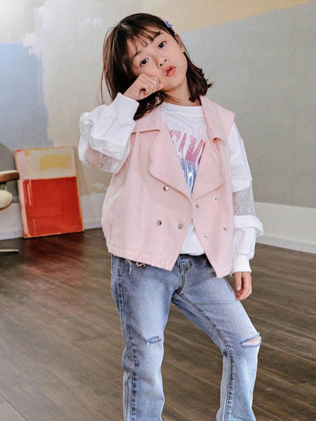童装品牌2020秋冬粉色夹克外套