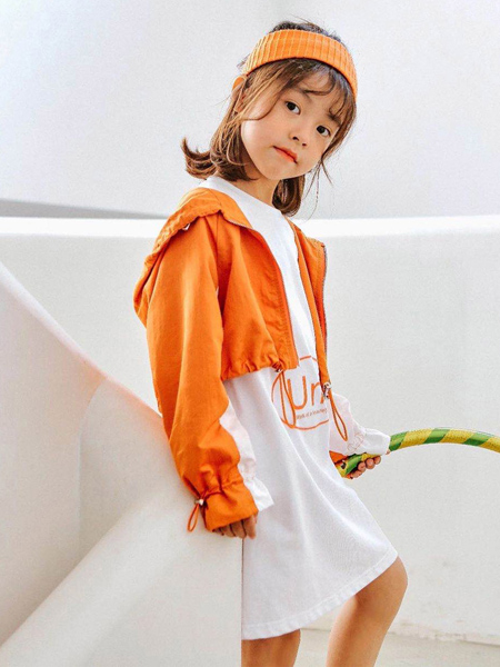 童装品牌2020秋冬橙色短外套