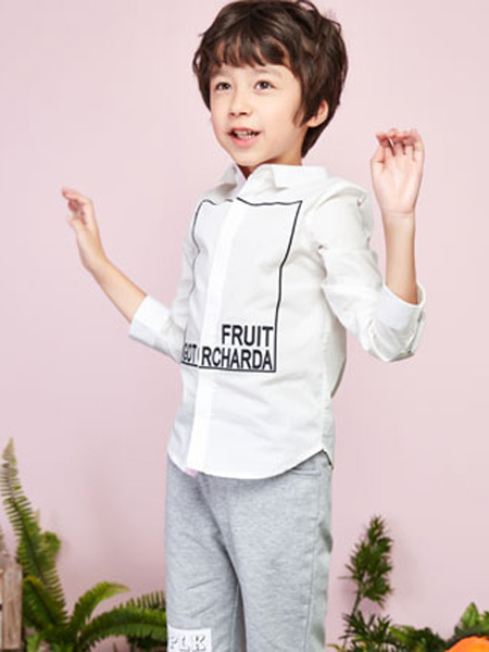 poipoilu（泡泡噜）童装品牌2020春夏白色长袖衬衫