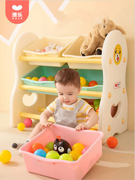 澳乐婴童用品澳乐儿童玩具收纳架子置物架 多层储物柜幼儿园宝宝书架大容量