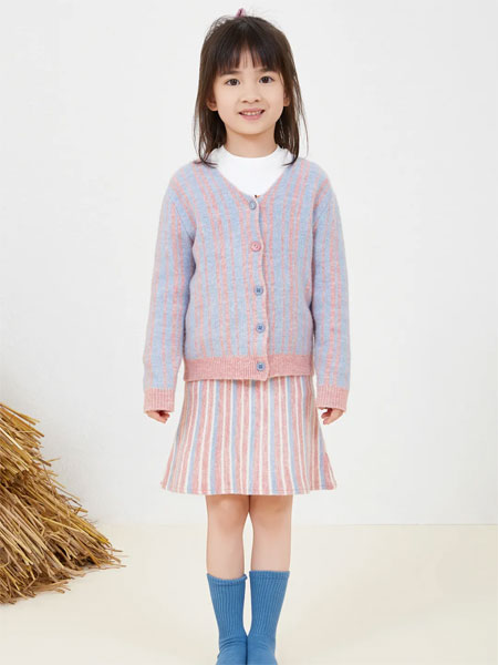  童装品牌2020秋冬条纹针织套装