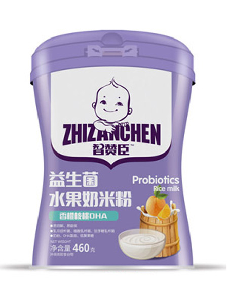 婴儿食品益生菌水果奶米粉-香橙核桃DHA