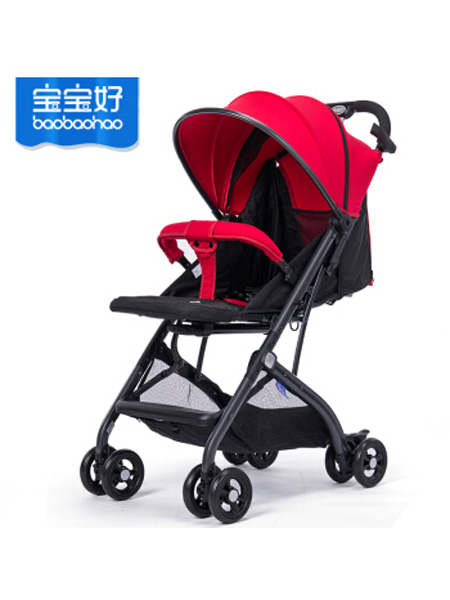 婴童用品 BBH 婴儿推车轻便高景观可坐可躺便携式儿童推车免安装拉杆式可上飞机婴儿车