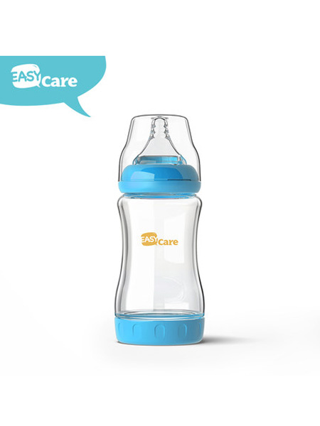 easycare 新生儿玻璃奶瓶宽口径防胀气防呛奶瓶初生婴儿