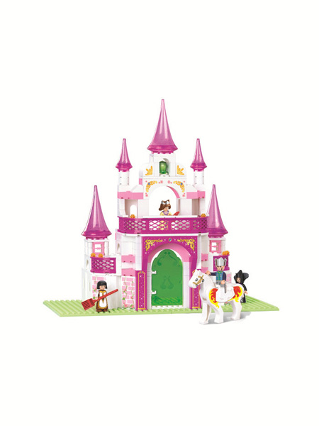 快乐小鲁班婴童玩具粉色梦想-梦幻宫殿