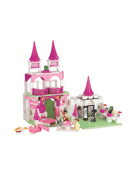 快乐小鲁班婴童玩具粉色梦想-梦幻城堡