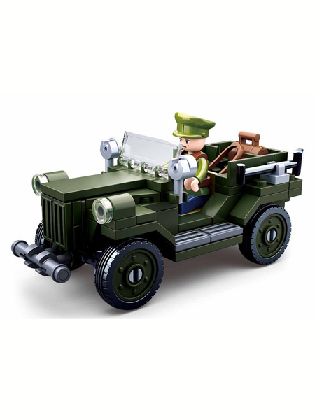 快乐小鲁班婴童玩具逆境重生-GAZ-67吉普车 