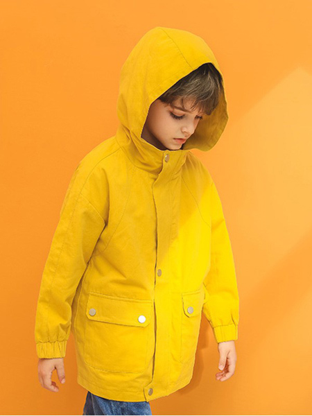 童装品牌2020秋冬黄色休闲外套