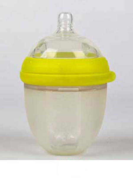 亨特贝贝婴童用品亨特贝贝超宽口硅胶奶瓶160ml黄色