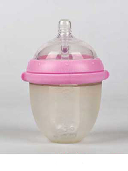 亨特贝贝婴童用品亨特贝贝超宽口硅胶奶瓶160ml红色