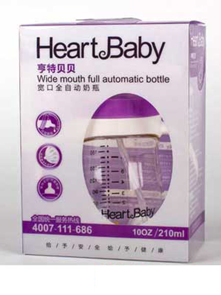 亨特贝贝婴童用品亨特贝贝宽口PPSU300ml紫色奶瓶包装图