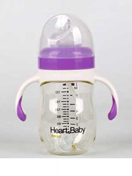 亨特贝贝婴童用品亨特贝贝宽口PPSU210ml紫色奶瓶带手柄
