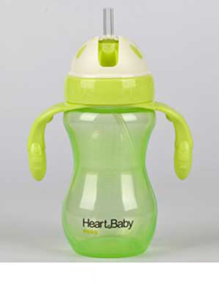 亨特贝贝婴童用品亨特贝贝PP吸管杯360ml绿色手柄 