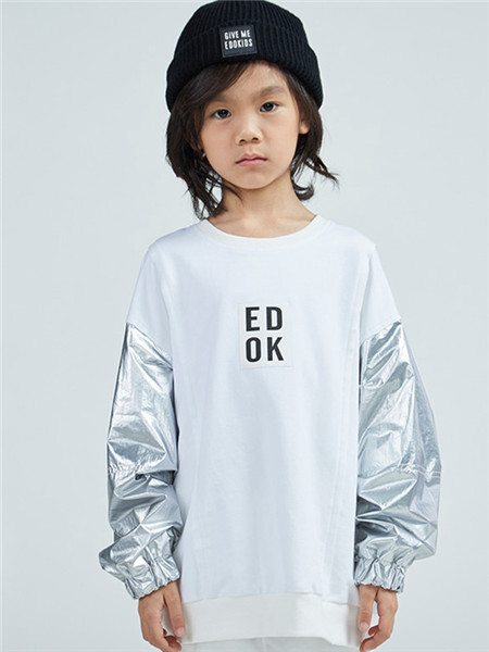 edo KIDS一度童装品牌2020秋冬拼接长袖上衣