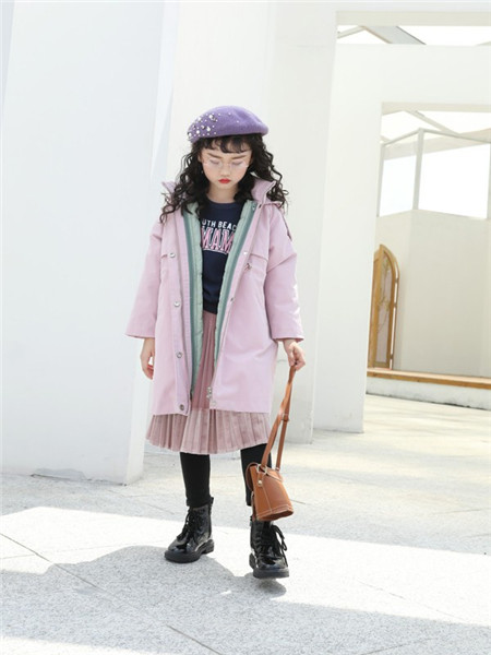 玛玛米雅童装品牌2020秋冬粉色时尚外套