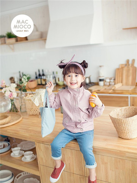 MACMIOCO童装品牌2020秋冬粉色立领衬衫