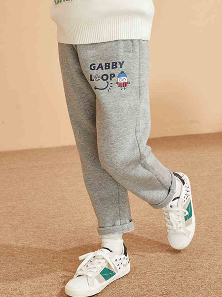 加比瑞童装品牌2020冬季休闲卷边棉裤