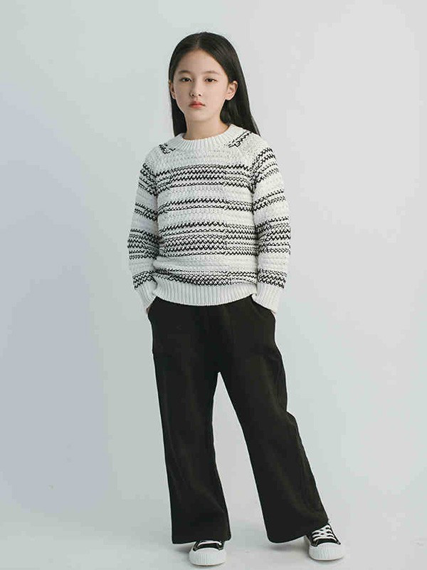 ENHENN CHILDREN’S CLOTHING童装品牌2021秋冬复古森系圆领针织衫