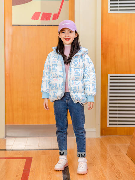 卡儿菲特童装品牌2020冬季清新甜美短款外套