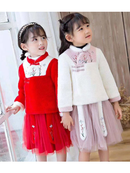 世纪童话童装品牌2020冬季纯色时尚百搭网纱半身裙
