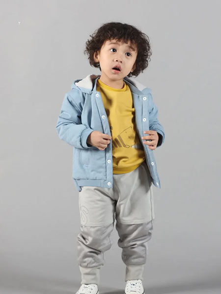 三木比迪童装品牌2020冬季蓝色外套