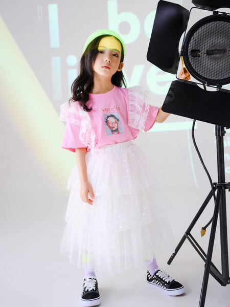 西瓜王子童装品牌2021春夏粉色T恤