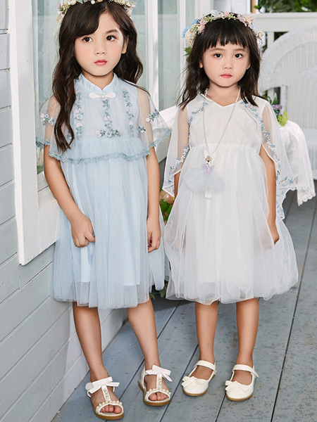 童装品牌2021春夏中西结合雪纺裙
