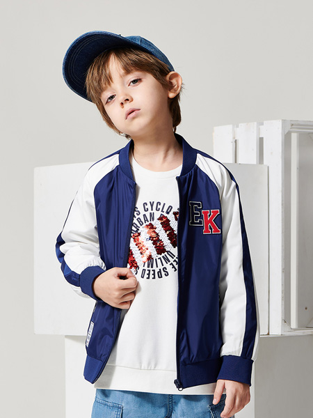 ELLE Kids童装品牌2021春夏撞色运动外套