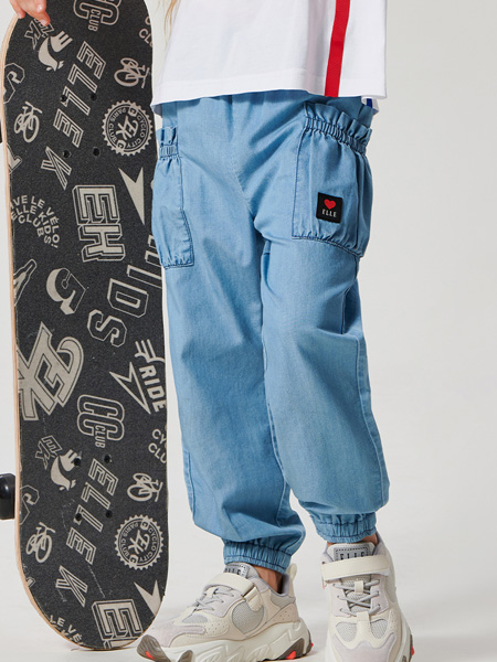 ELLE Kids童装品牌2021春夏蓝色长裤