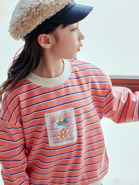 米拉米诺MILA KIDS童装品牌2021春夏条纹上衣