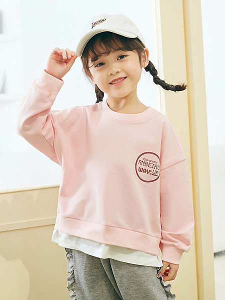 童装品牌2021春夏粉色韩式上衣