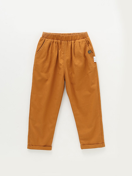 圣町顿童装品牌2021春夏棕色长裤