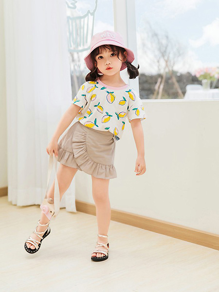 玛玛米雅童装品牌2021春夏柠檬短袖可爱上衣