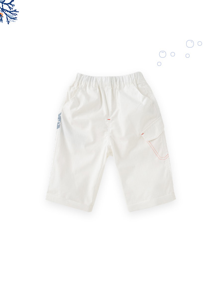 蒙蒙摩米 Mes amis童装品牌2021夏白色运动长裤