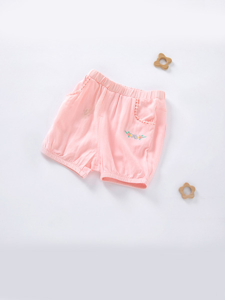 童装品牌2021春夏粉色短裤