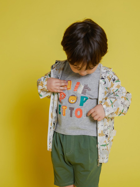 ETTOI童装品牌2021夏季男孩印花休闲外套