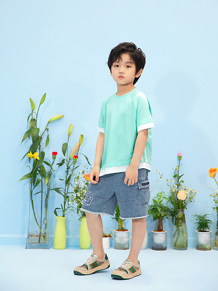 时尚小鱼童鞋品牌2021夏季韩式T恤