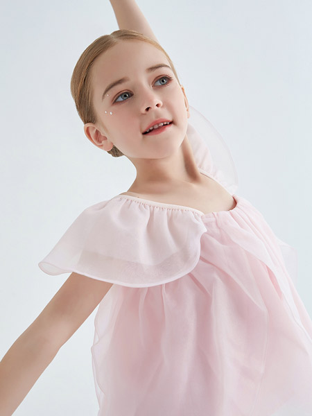 koalamoon /考拉和月亮童装品牌2021夏季浅粉色薄款连衣裙
