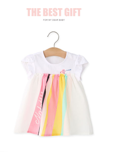 小鲨诺拉童装品牌2021夏季彩色可爱连衣裙