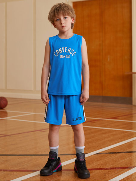 李维斯LEVI'S童装品牌2021夏季篮球2件套装运动宽松短裤背心无袖上衣