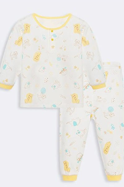 丽婴房童装品牌2021夏季新生儿男女宝宝纯棉内衣套装婴儿童睡衣套装纯棉舒适婴儿衣服棉