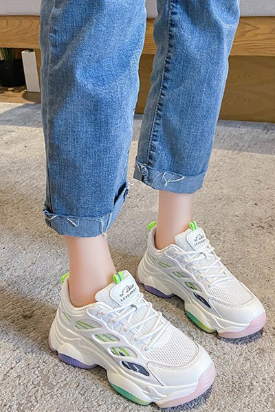 剑桥童鞋品牌2021夏季新款儿童运动鞋大童彩虹底透气网鞋