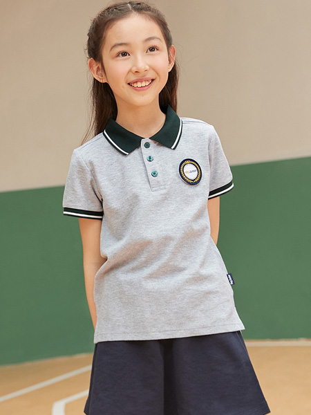 童装品牌2021夏季新款亲子儿童装学生上衣男女童polo衫短袖T恤