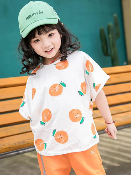 不可比喻BCOBI童装品牌2021夏季小清新水果印画T恤