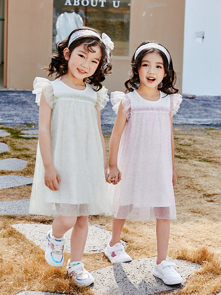 童装品牌2021夏季裙子超仙女童连衣裙新款洋气公主裙小女孩